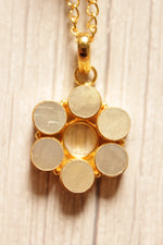 Load image into Gallery viewer, MOP Pearl Gemstones Embedded Gold Plated Brass Necklace
