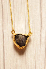Load image into Gallery viewer, Amethyst Rough Gemstone Gold Plated Brass Chain Necklace
