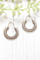 Petite Silver Finish Brass Earrings