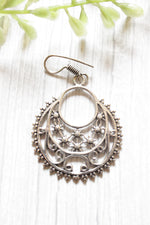 Load image into Gallery viewer, Concentric Circles Sun Motifs Oxidised Finish Brass Earrings
