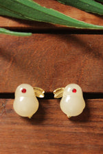 Load image into Gallery viewer, Gold Toned Bird Shaped Stud Earrings
