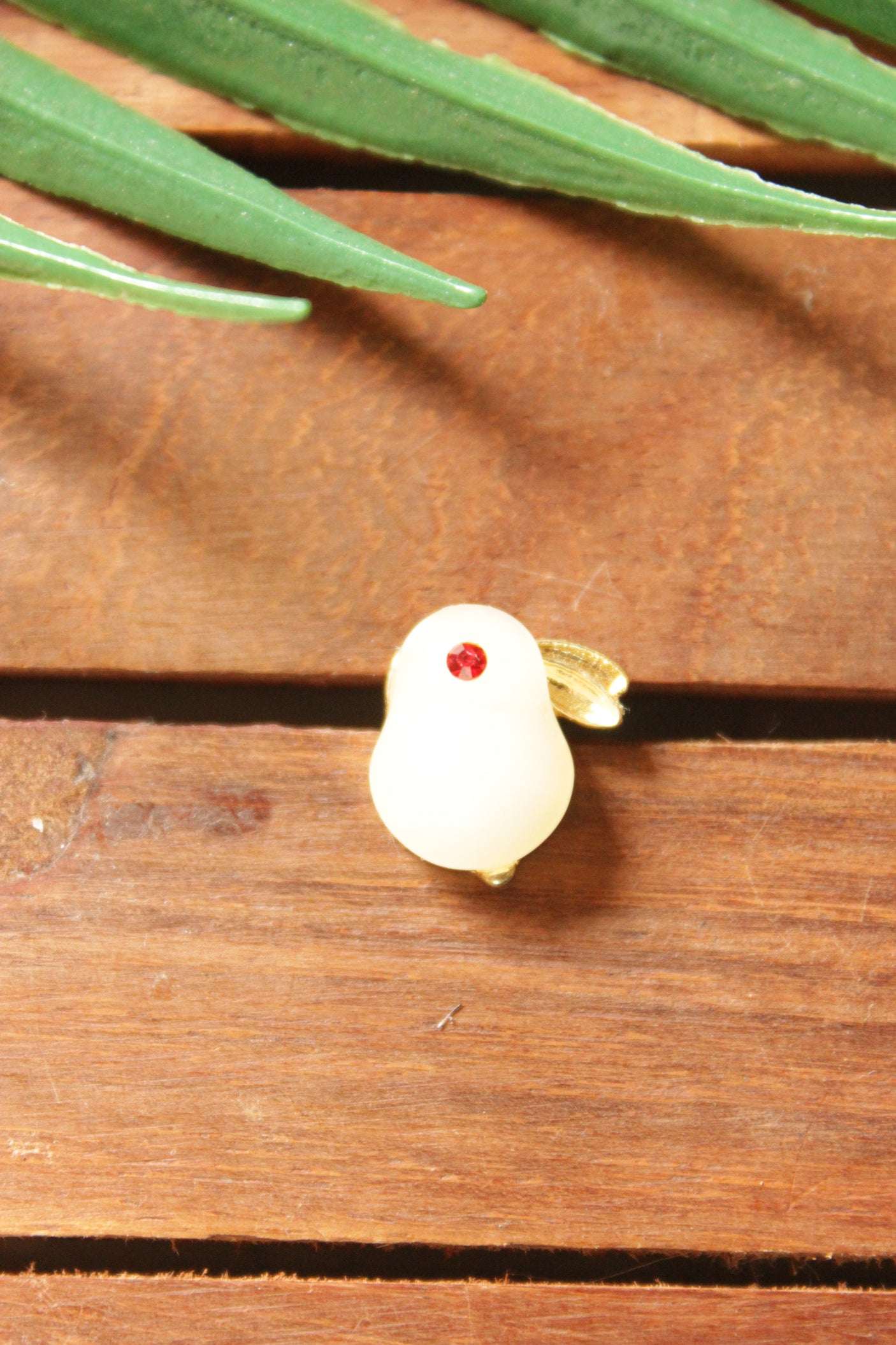 Gold Toned Bird Shaped Stud Earrings