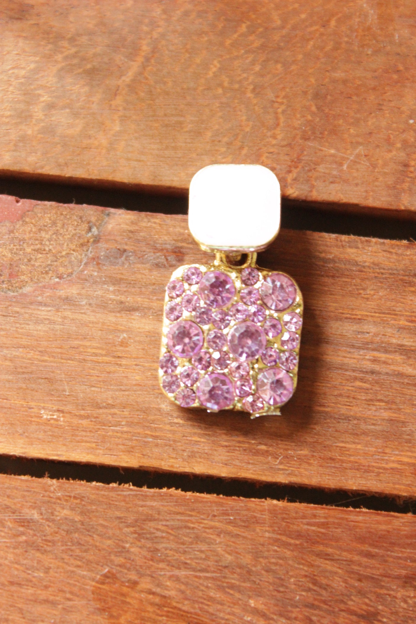 Anti Tarnish Purple Stud Earrings