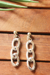 Gold Toned Chain Earrings