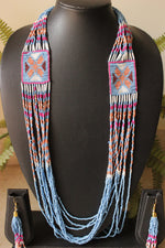 Load image into Gallery viewer, Hand Braided Turquoise and Multi-Color Seed Beads Beaded Necklace
