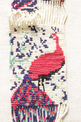 Violet and Fuchsia Peacock Motif Seed Beads Handmade Beaded Necklace