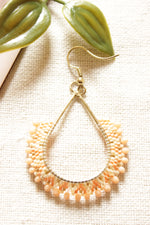 Load image into Gallery viewer, Shades of Pink Seed Beads Handmade Beaded Tear Drop Earrings
