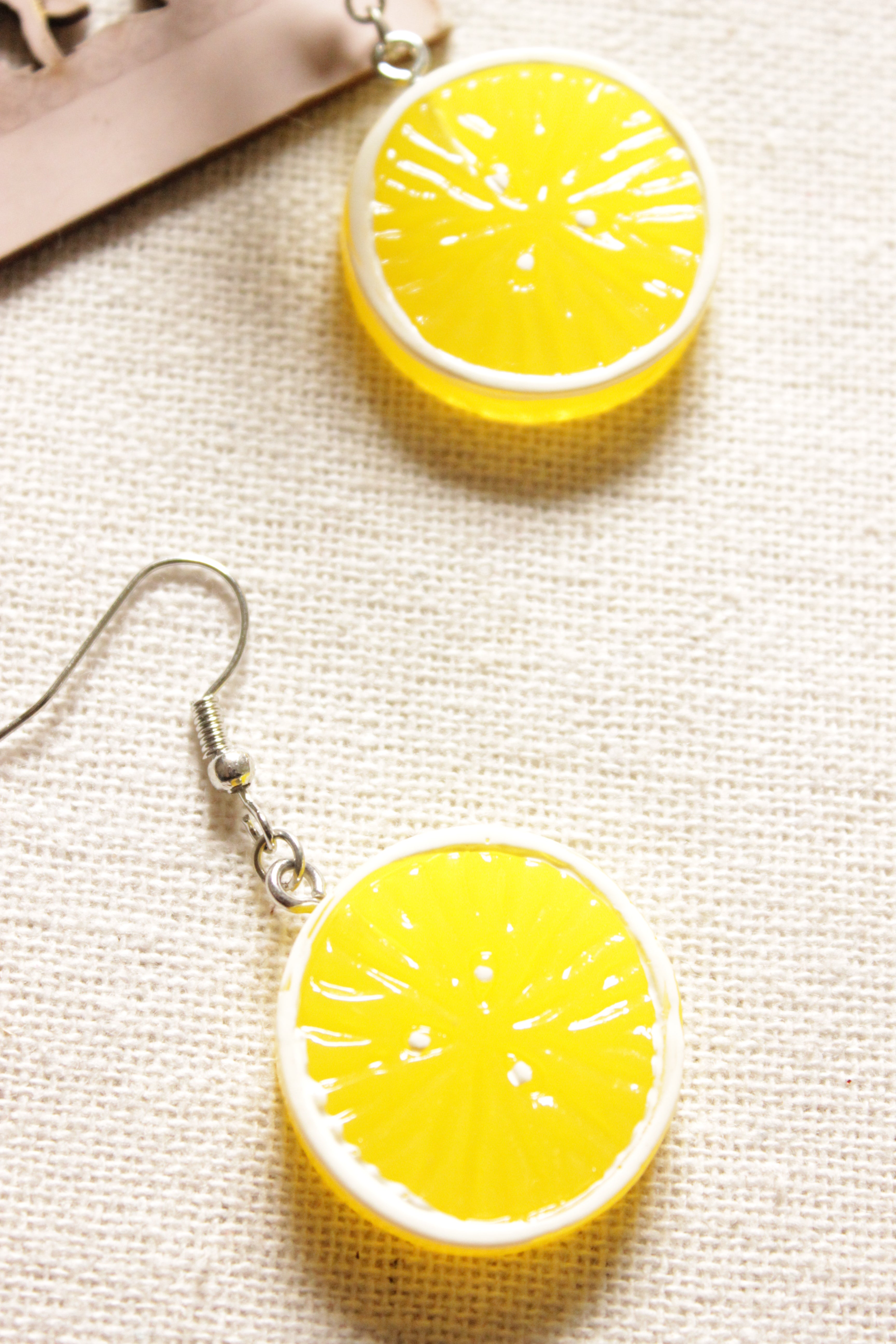 Vibrant Yellow Lemon Acrylic Earrings