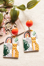 Load image into Gallery viewer, Flora and Fauna Painted Acrylic Earrings
