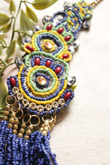 Multi-Layer Blue Beads Handmade Beaded Necklace