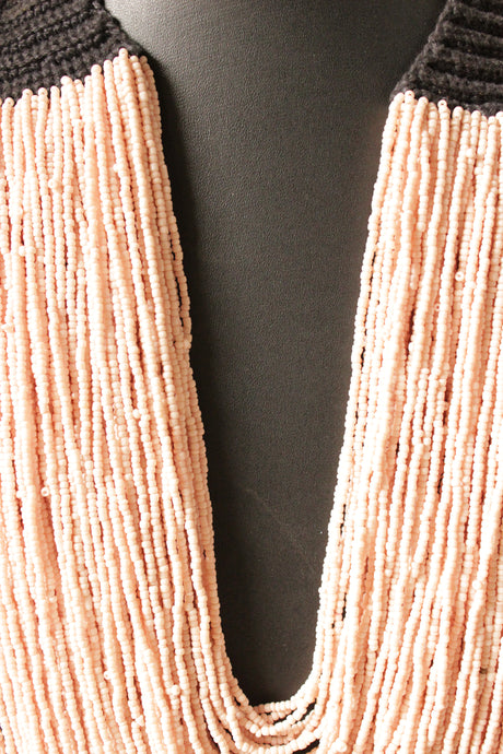 Multi-Layer Peach Hand Braided Crochet Hand Knitted Necklace