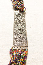 Load image into Gallery viewer, Multi-Color Beaded Multi Layered Necklace Set with Metal Detailing
