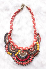 Load image into Gallery viewer, Braided Threads and Beads Adjustable Length Handmade Necklace
