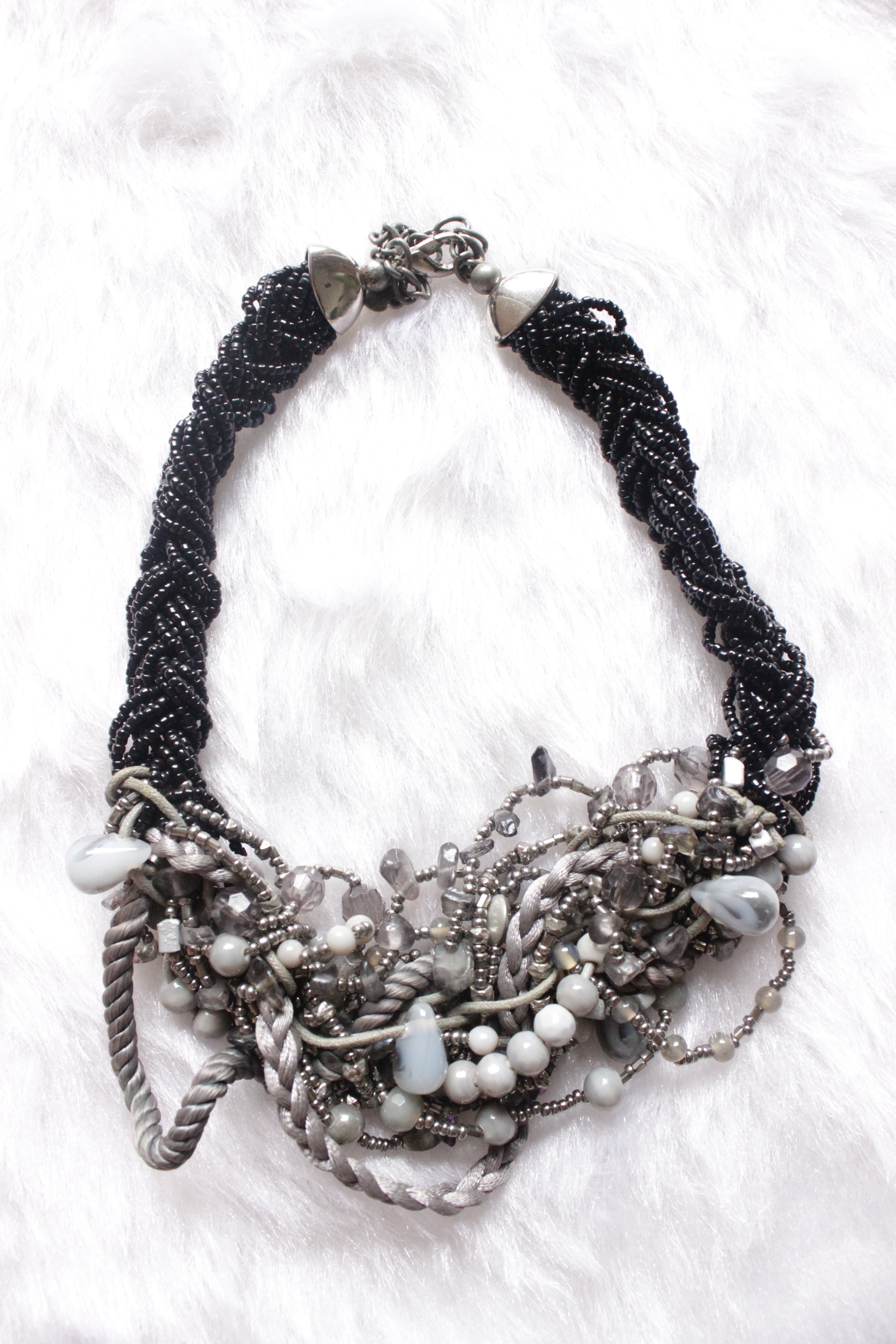 Hand Beaded Beads and Threads Choker Necklace