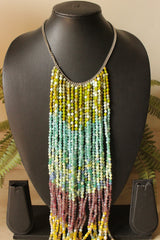 Multi-Color Beads Hand Braided Long Multi-Layer Choker Necklace