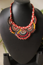 Load image into Gallery viewer, Braided Threads and Beads Adjustable Length Handmade Necklace
