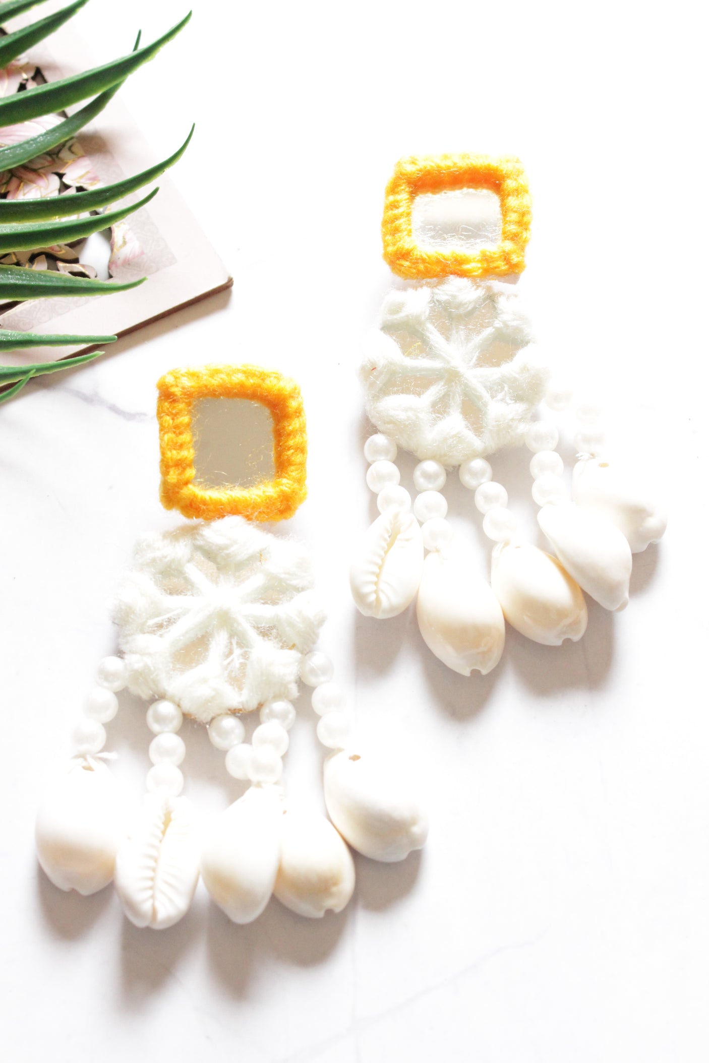 Mirror Work Hand Woven Threads Shell Work Choker Necklace