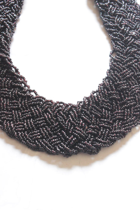 Black Beaded Handmade Necklace