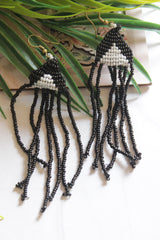 Monochrome Hand Braided Beads Collar Necklace