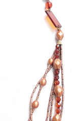 Multi-Layer Acrylic and Glass Beads Handmade Necklace