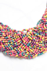 Multi-Color Handmade Beaded Necklace