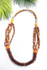 Wooden Beads Handmade Necklace Set