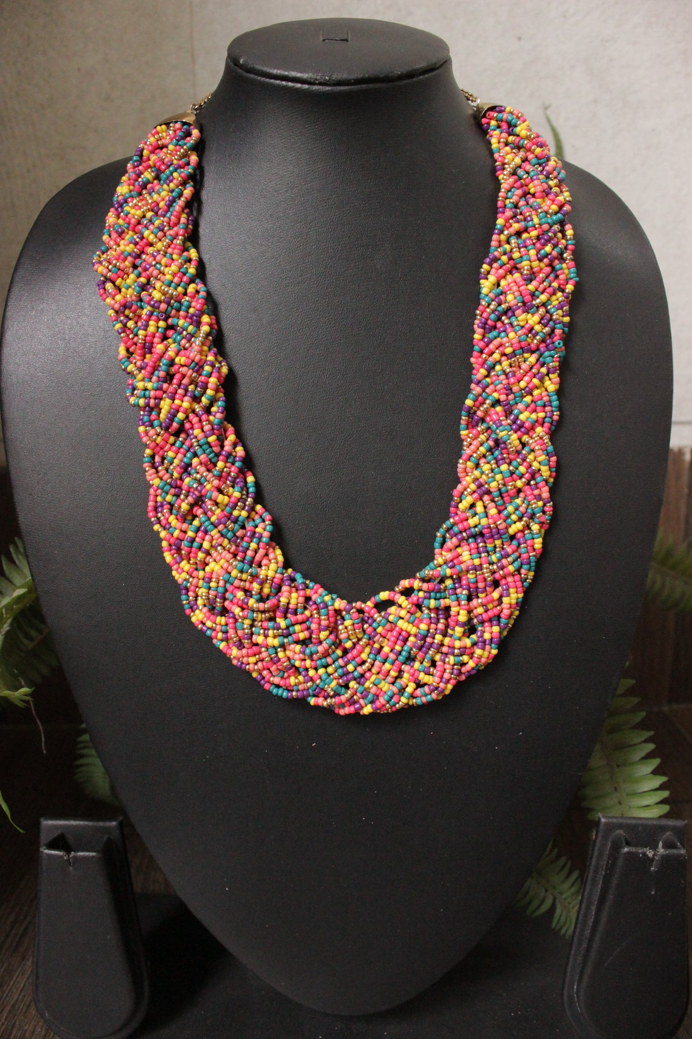 Multi-Color Handmade Beaded Necklace