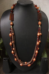 Multi-Layer Acrylic and Glass Beads Handmade Necklace
