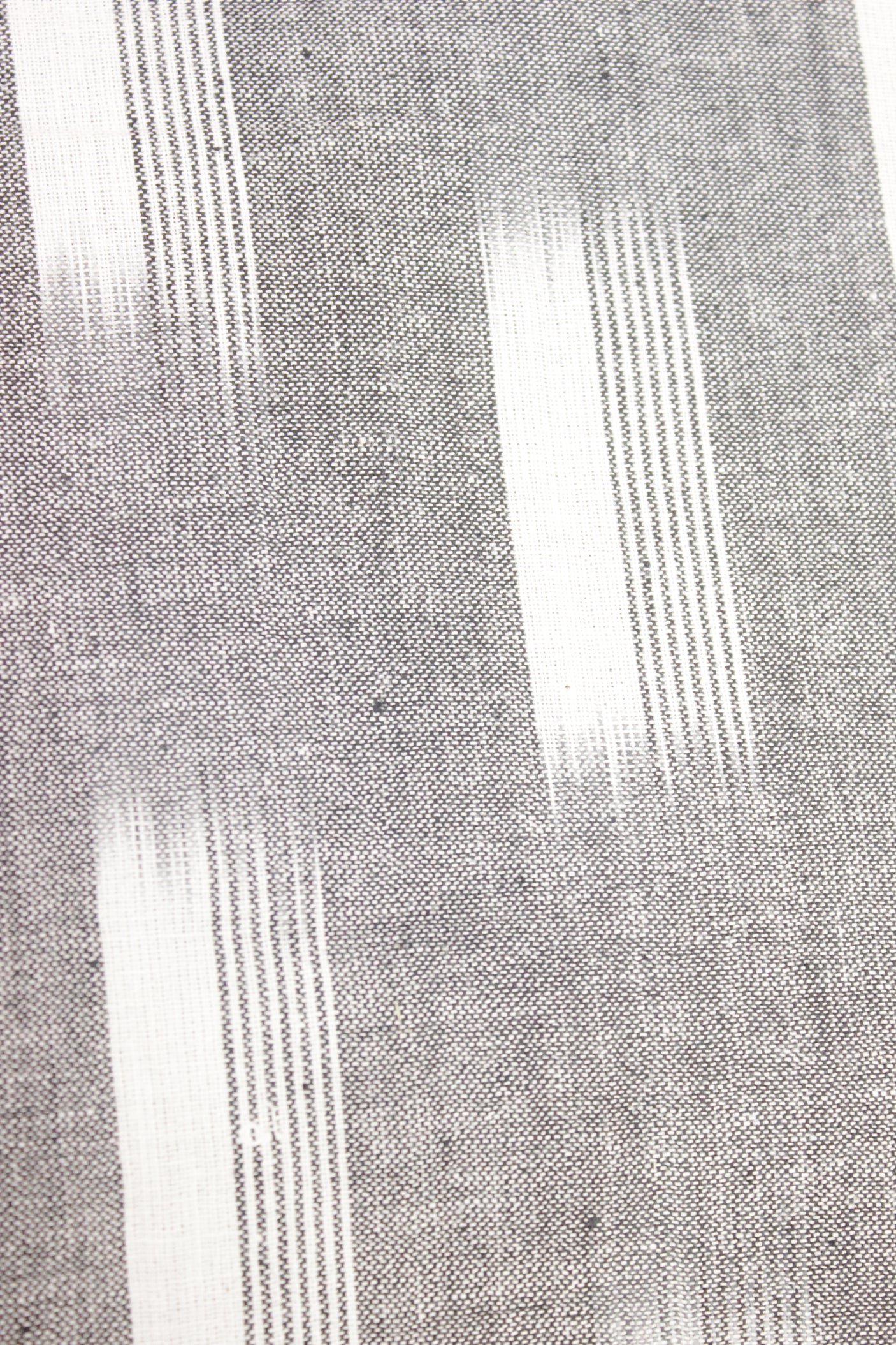 Smokey Grey and Milky White Premium Cotton Ikat Printed Unstitched Fabric