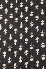 Charcoal Grey All Over Block Printed Premium Cotton Unstitched Fabric