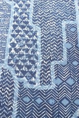 Natural Indigo Dyed Block Printed Premium Cotton Unstitched Fabric