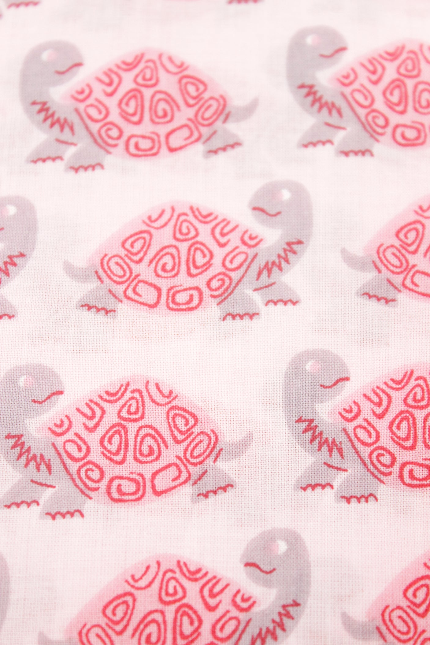 Off-White Pink Tortoise Printed Premium Cotton Unstitched Fabric