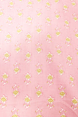 Pastel Pink with All Over Flowers Printed Premium Cotton Unstitched Fabric