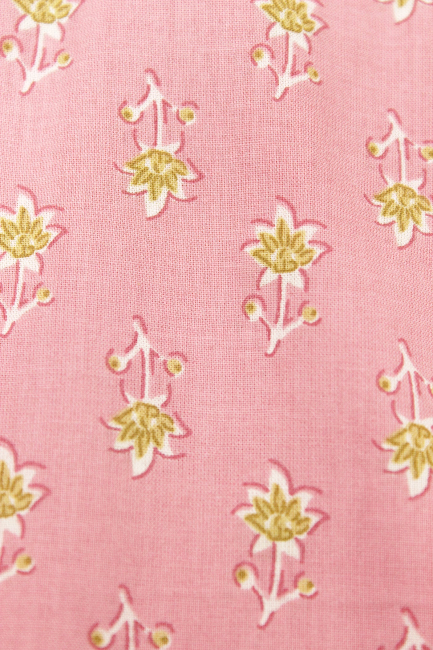 Pastel Pink with All Over Flowers Printed Premium Cotton Unstitched Fabric