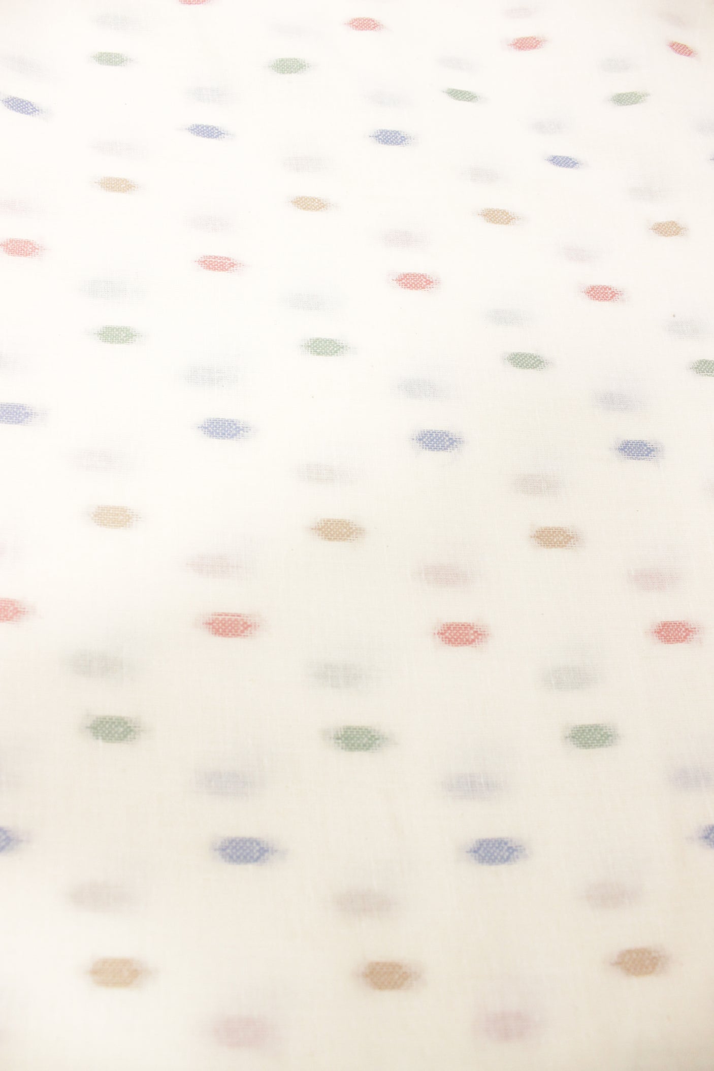 White Fabric with Self-Work Booties Premium Woven Cotton Unstitched Fabric
