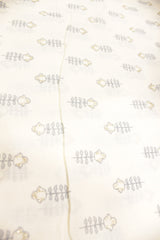 Off-Wihte Cotton Fabric with Petite Flowers Printed Premium Unstitched Fabric