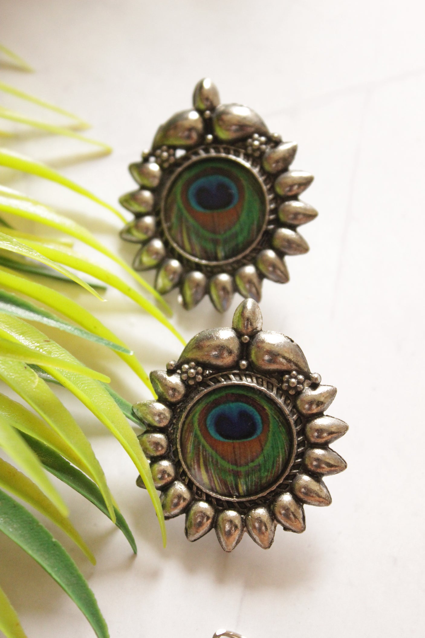 Antique Meena Peacock Choker Necklace Set