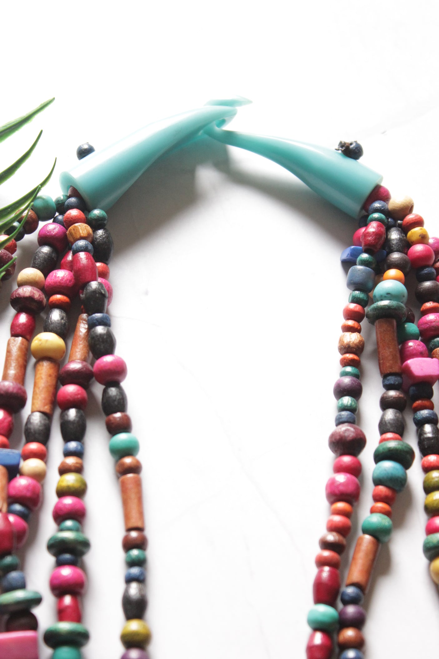 Multi-Color Wooden Beads 5 Layer Long Handmade Necklace