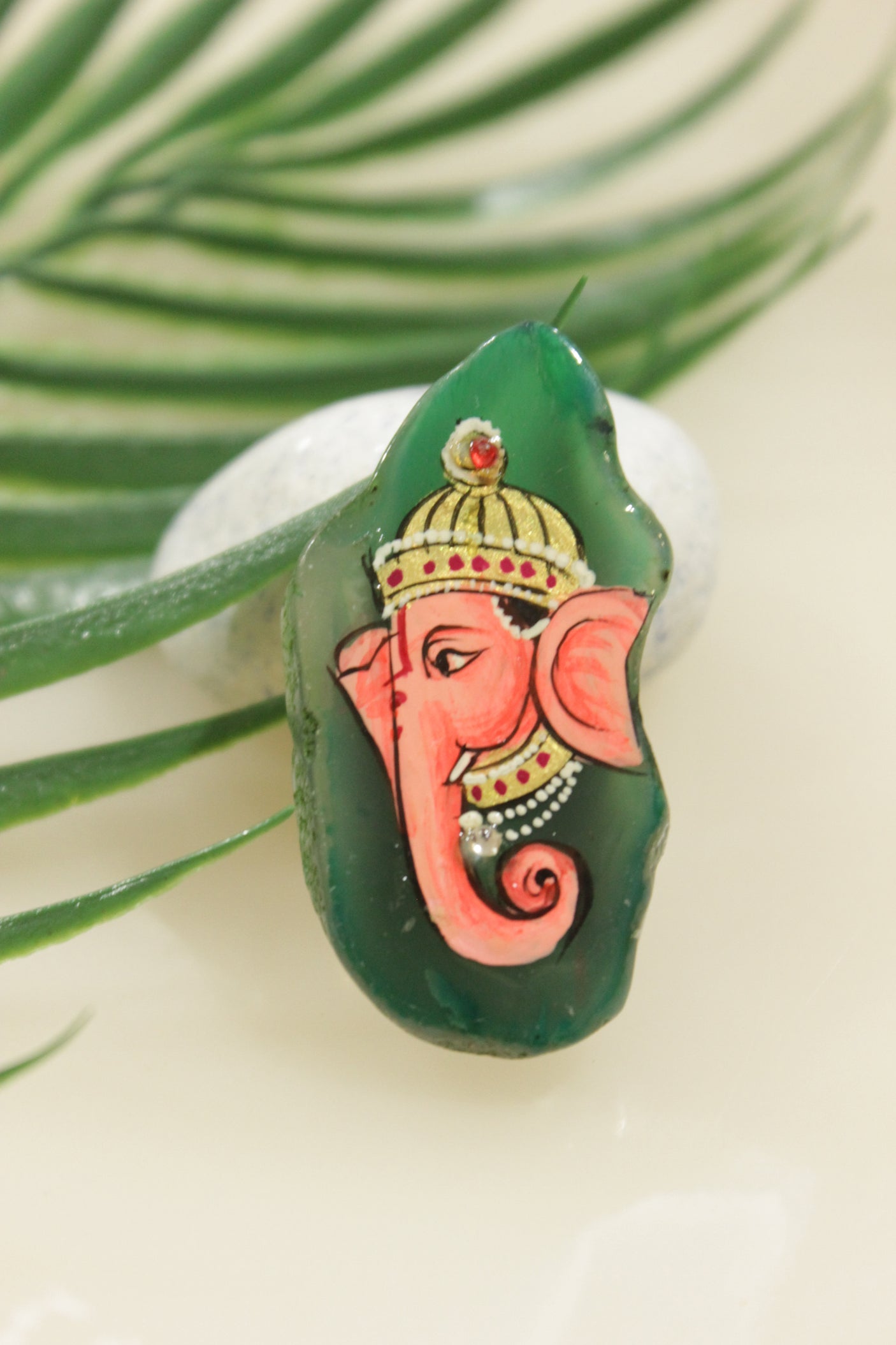 Hand Painted Marble Statement Adjustable Cocktail Ring