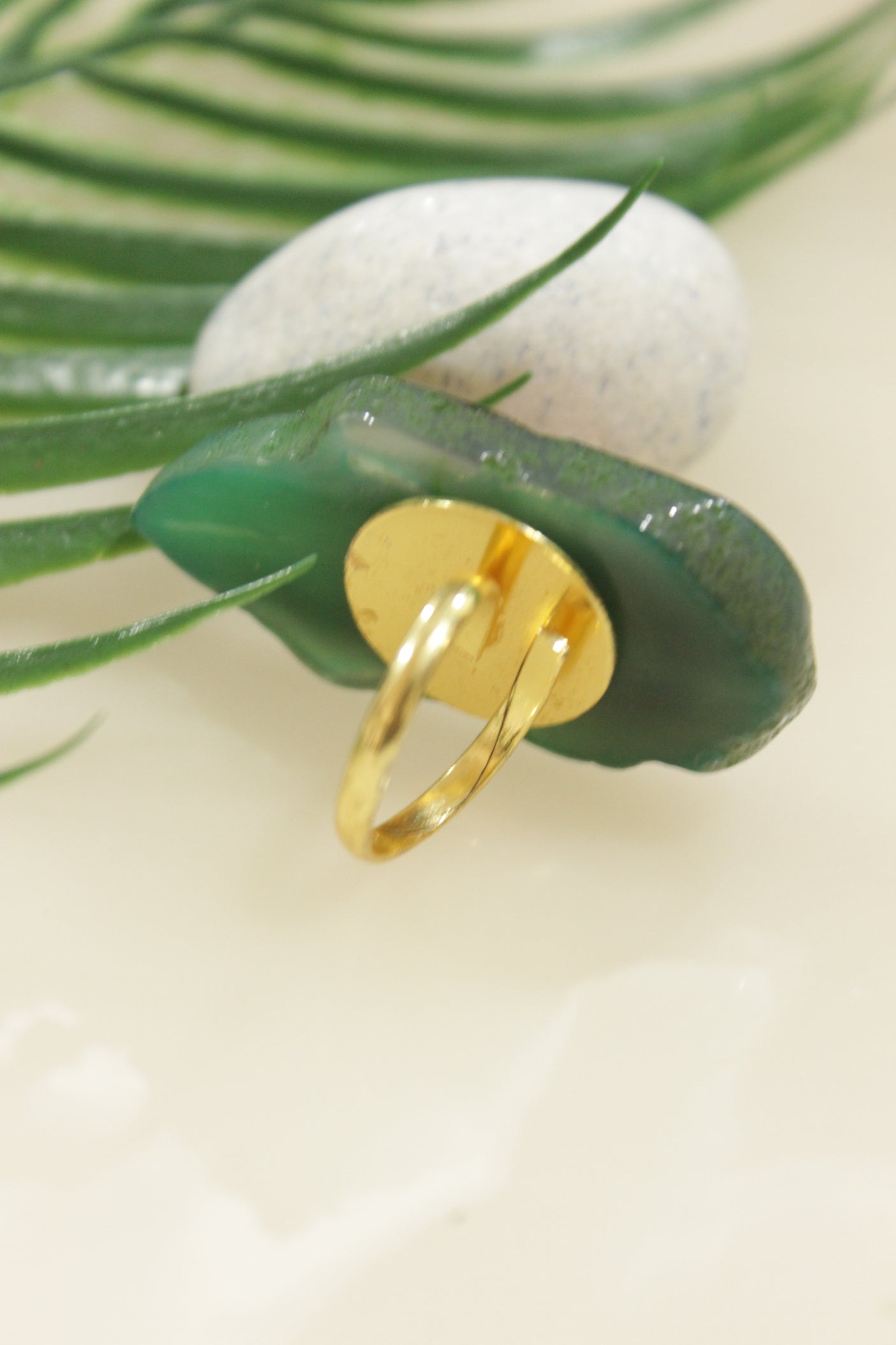 Hand Painted Marble Statement Adjustable Cocktail Ring