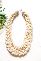 Twisted Ivory Beads Handmade Necklace