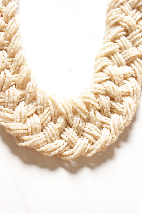Twisted Ivory Beads Handmade Necklace
