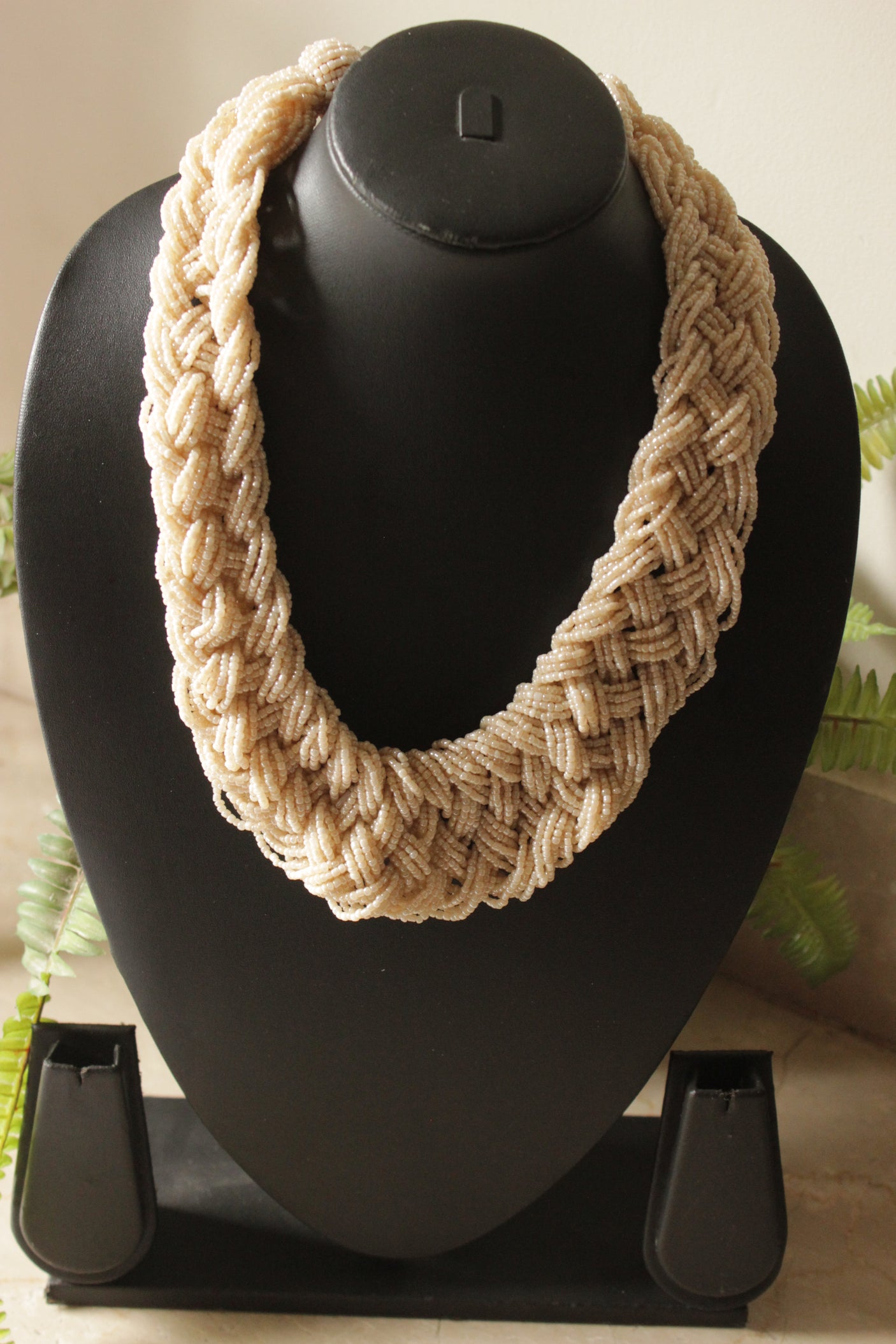 Twisted Ivory Beads Handmade Necklace