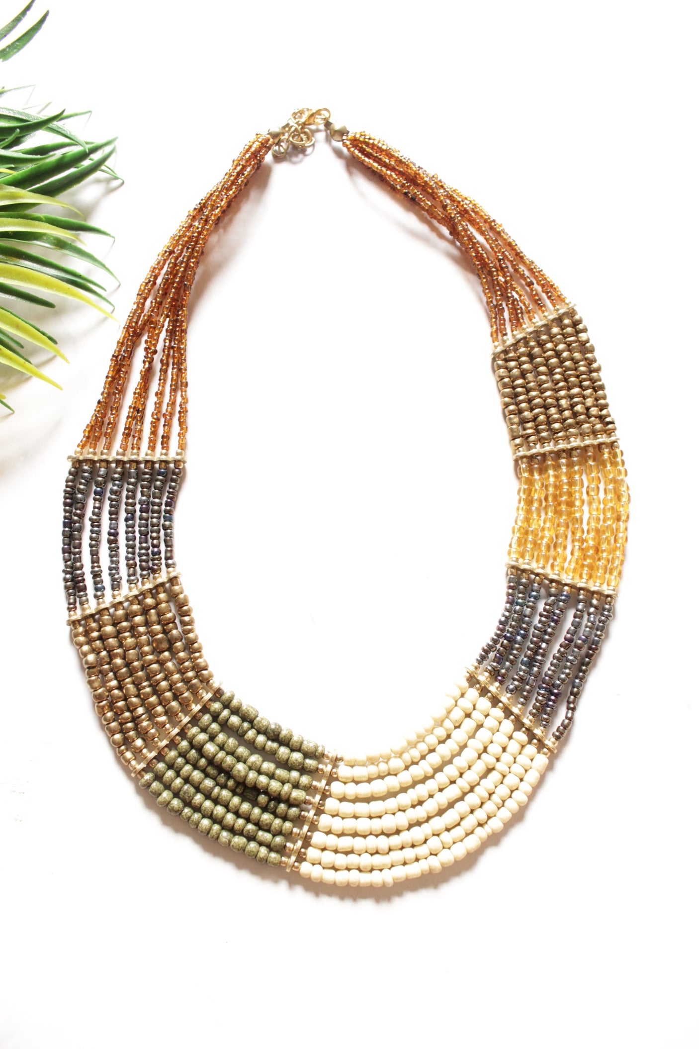 Multi-Layer Handmade Beaded Necklace