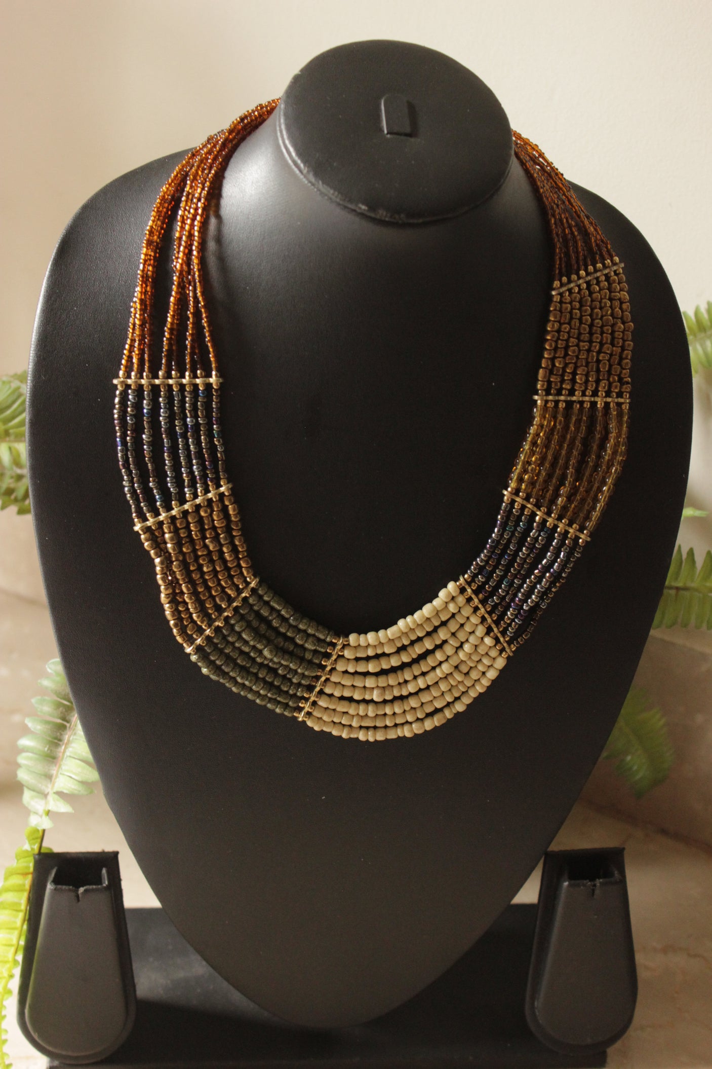 Multi-Layer Handmade Beaded Necklace