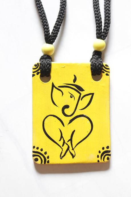 Ganesha Hand Painted wooden Necklace Set