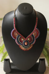 Multi Color Beaded Handmade Boho Necklace