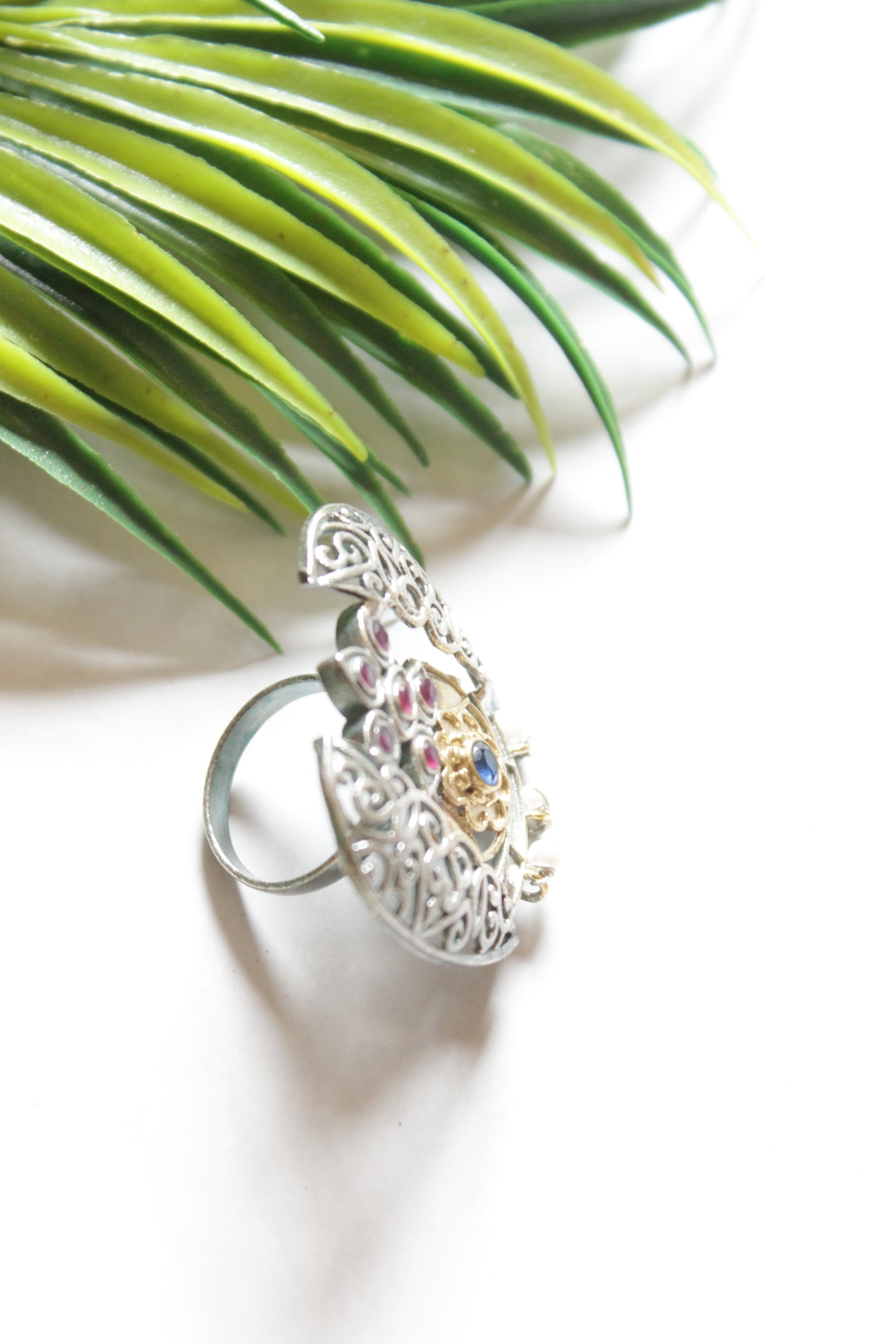 Dual Tone Statement Cocktail Ring