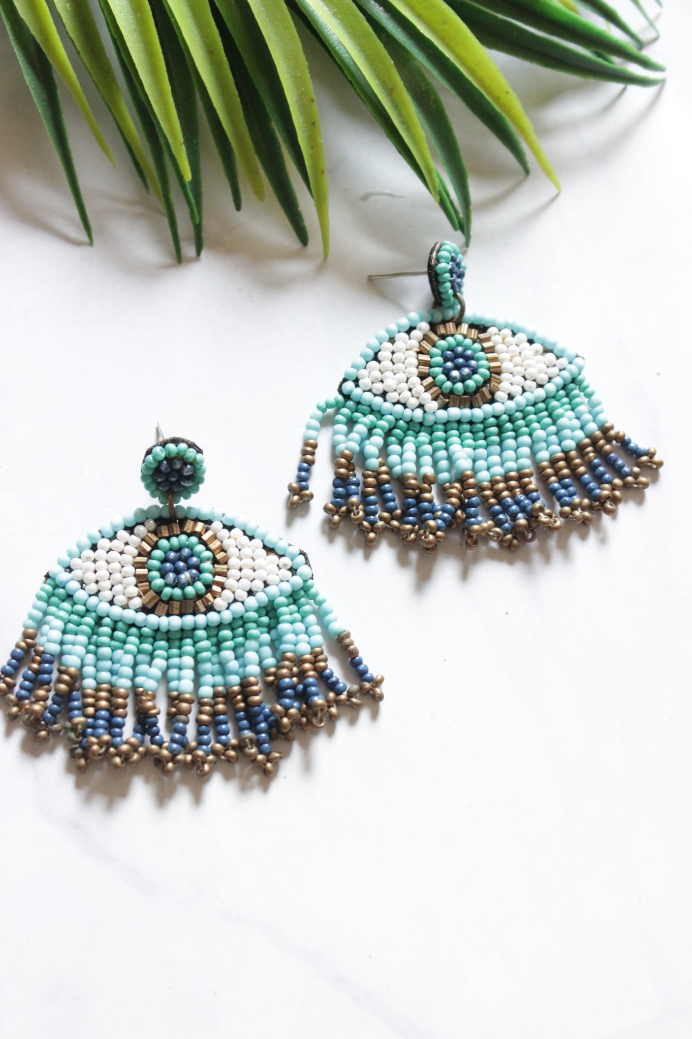 Handmade Vibrant Beaded Earrings