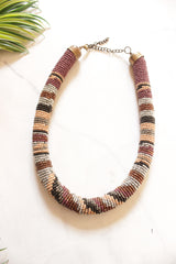 Muted Colors Beaded Handmade Necklace Set
